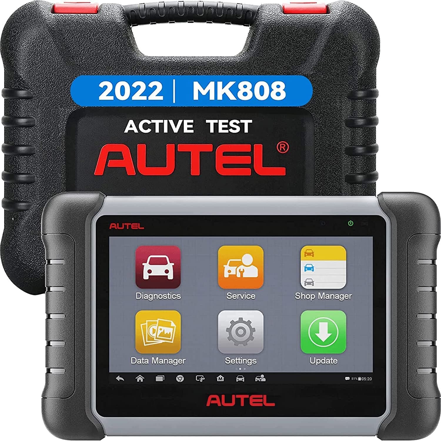 Autel Maxicom Mk808 OBD2 Reader Car Diagnostic Scan Tool with All Systems Diagnosis and Service Functions Including Oil Reset Epb BMS Sas DPF Tpms Relearn (Md802+Maxicheck Pro)