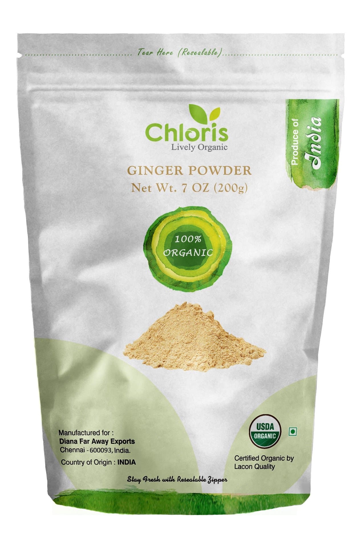 Chloris-Organic Ginger Powder, 7 oz