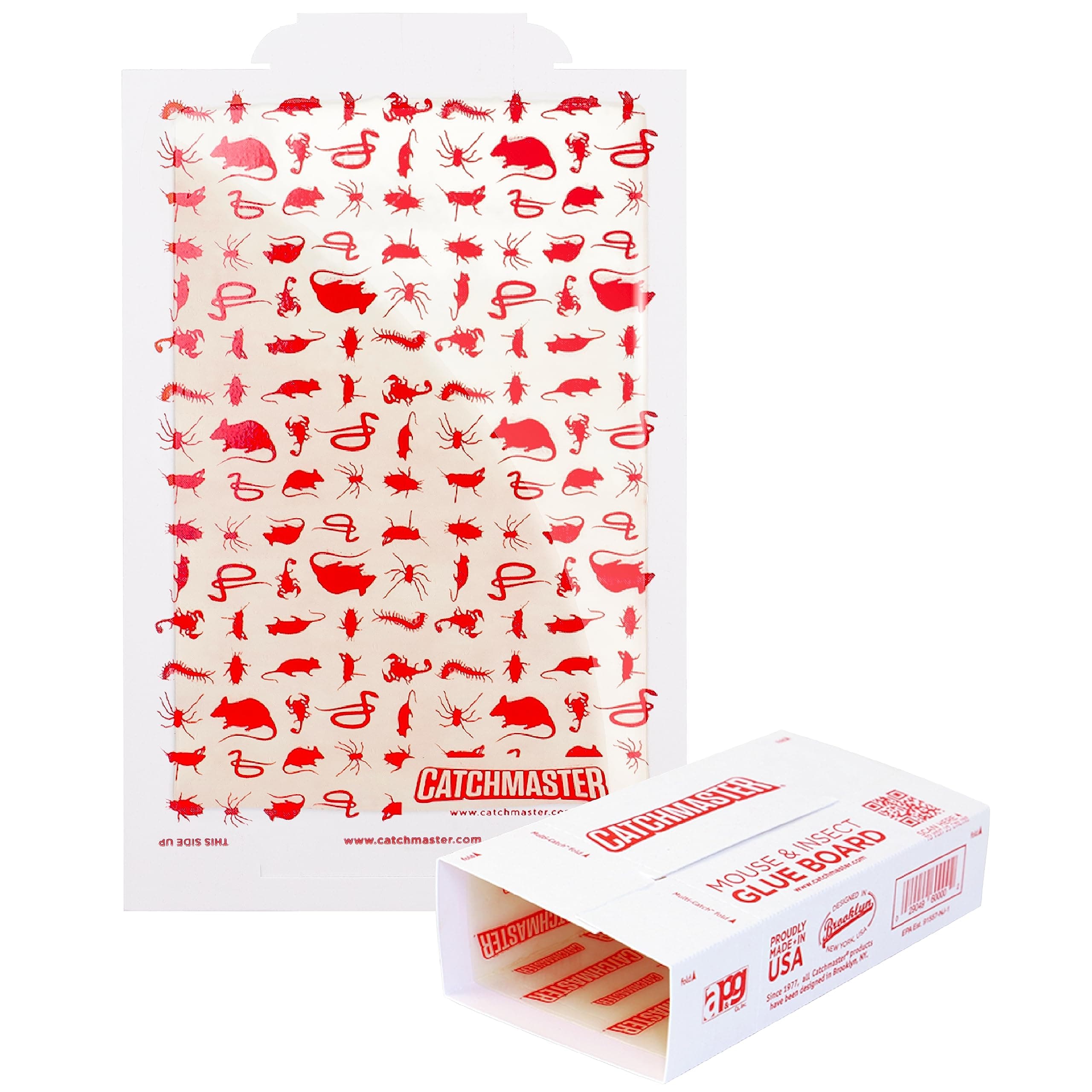 Catchmaster Pro Series Multi-Catch Mouse Trap 12-Pack Refill, Humane Mouse Traps Indoor for Home, Includes Replaceable Glue Boards, Pet Safe Pest Control, Live Catch for Garage & Shed