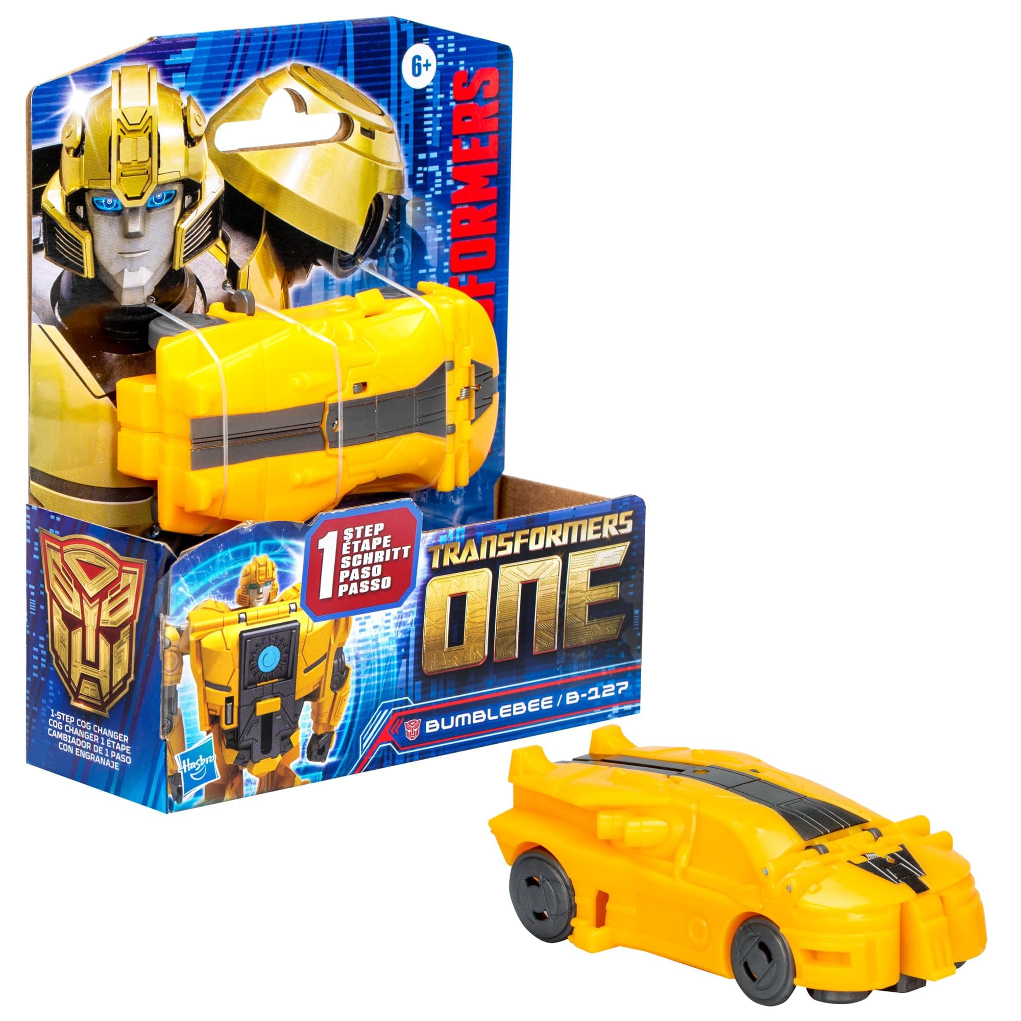 Hasbro Transformers One Cog Changer Bumblebee (B-127) 4-Inch Robot Action Figure, Interactive Toys for Boys and Girls Ages 6 and Up
