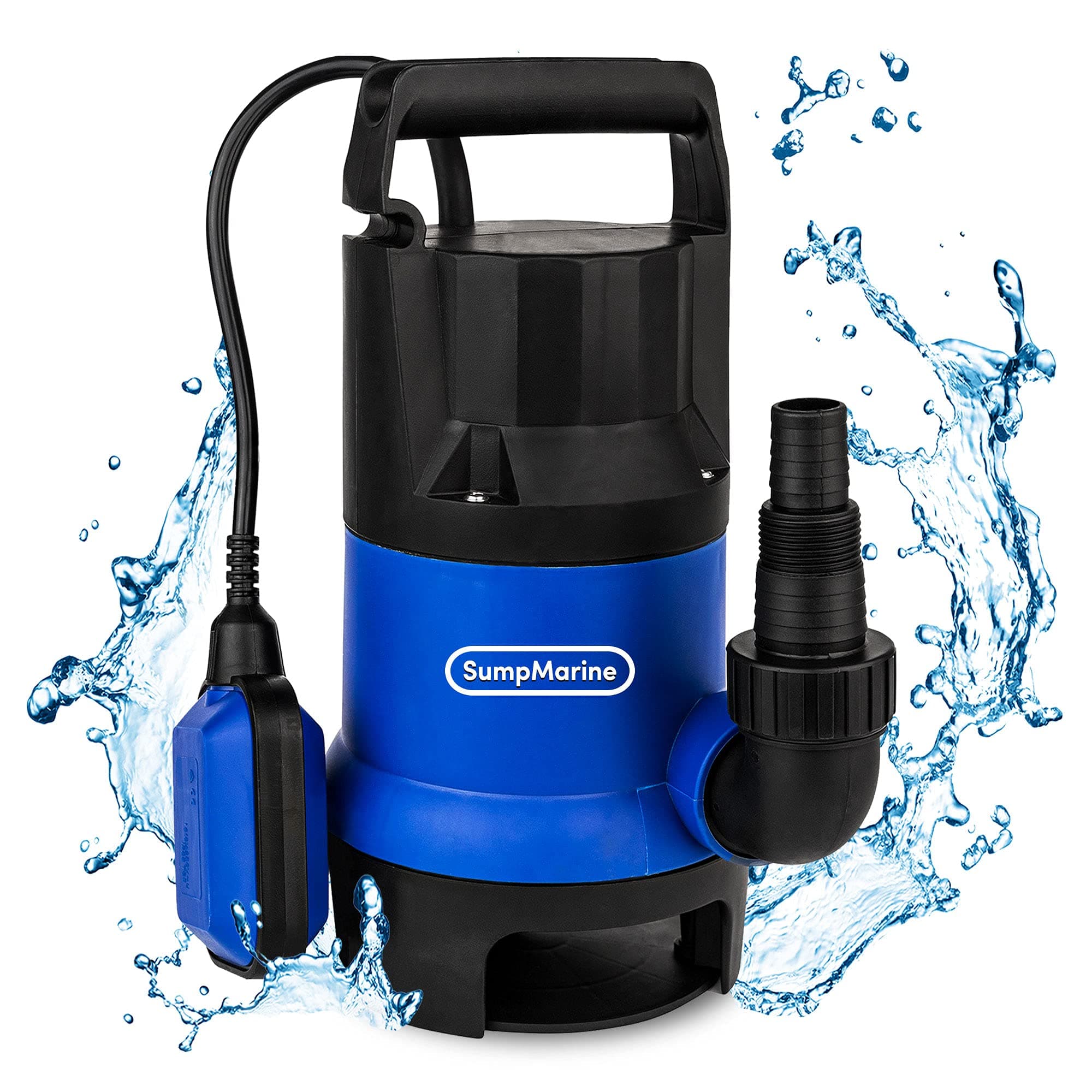 Automatic 1/2 HP Submersible Utility Pump, Clean Water Sump Pump, w/ 25’ Cord, Float Switch - Moves Up-To 2,000 Gallon Per Hour from Flooded Areas, Pool, Hot Tub, Rain Barrel, Pond