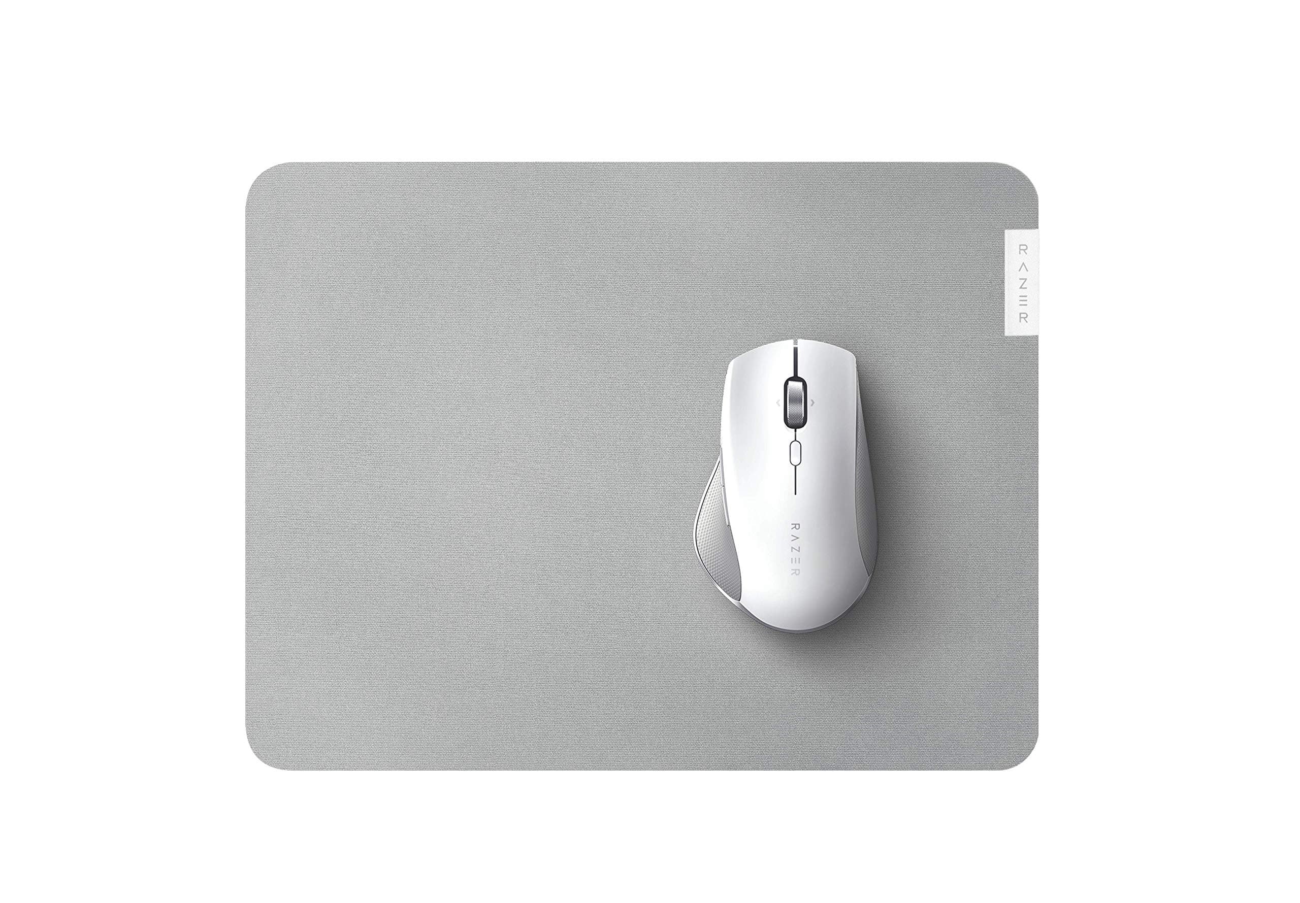 Pro Glide - Soft Mouse Mat for Office Productivity (Thick and High-Density Rubber Foam, Textured Micro-Weave Cloth Surface, Anti-Slip Base, 360 x 275 x 3mm) Grey