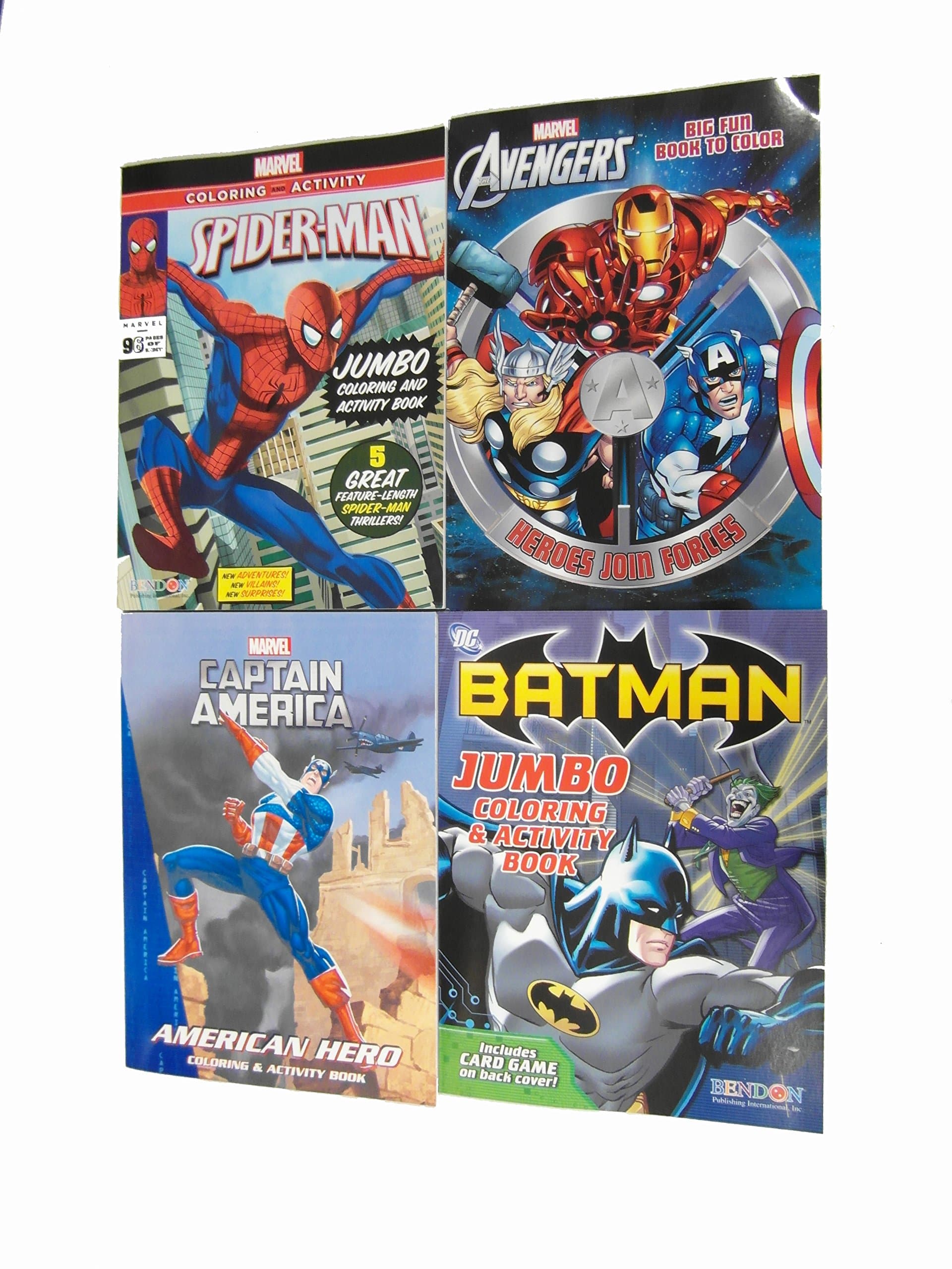 Gift Set – For Children Aged 3 Marvel Dc Marvel Colouring and Activities Book Plus 1 Free Comic Book Avengersâ 10 Captain America 10 Spidermanâ 10 Batmanâ DC Comic Plus and Sticker Set