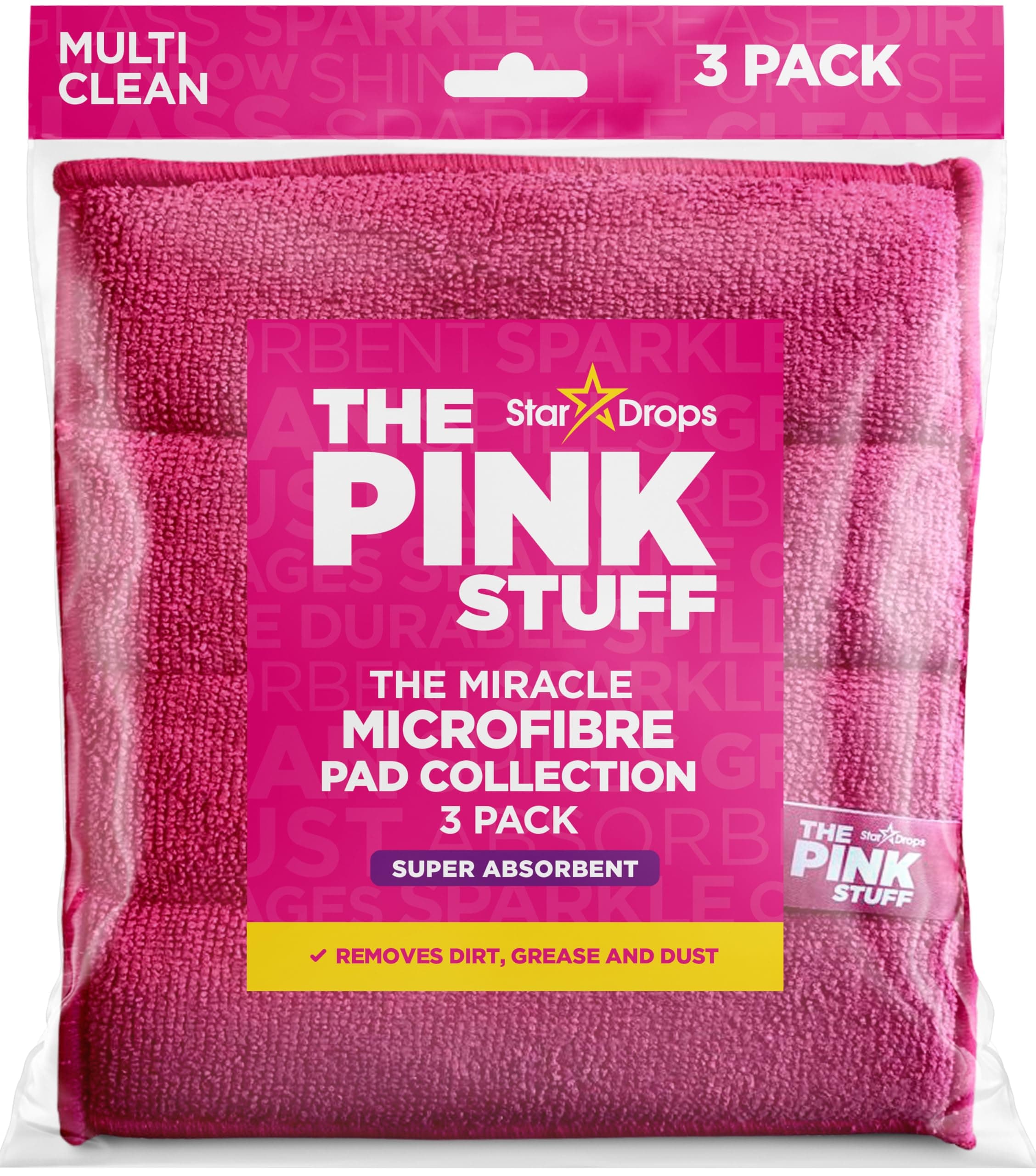 The Pink Stuff – Miracle Microfibre Pad Collection 3 Pack